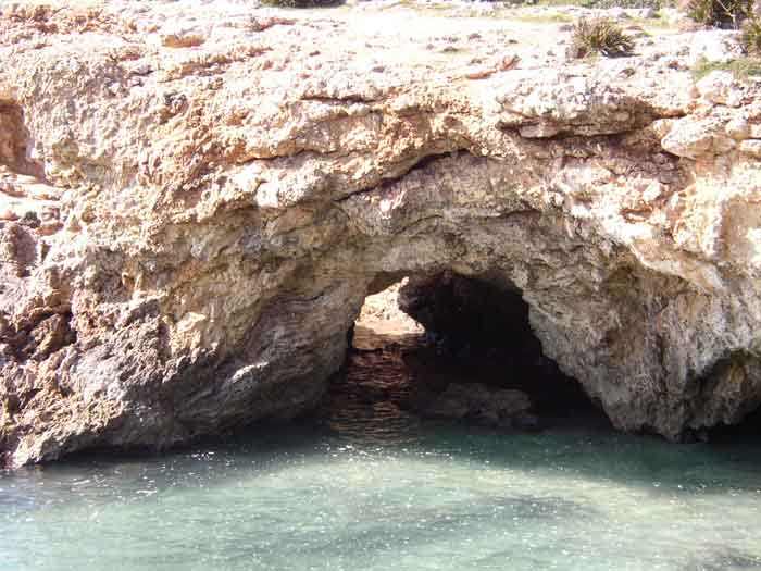 Particolare delle grotte.