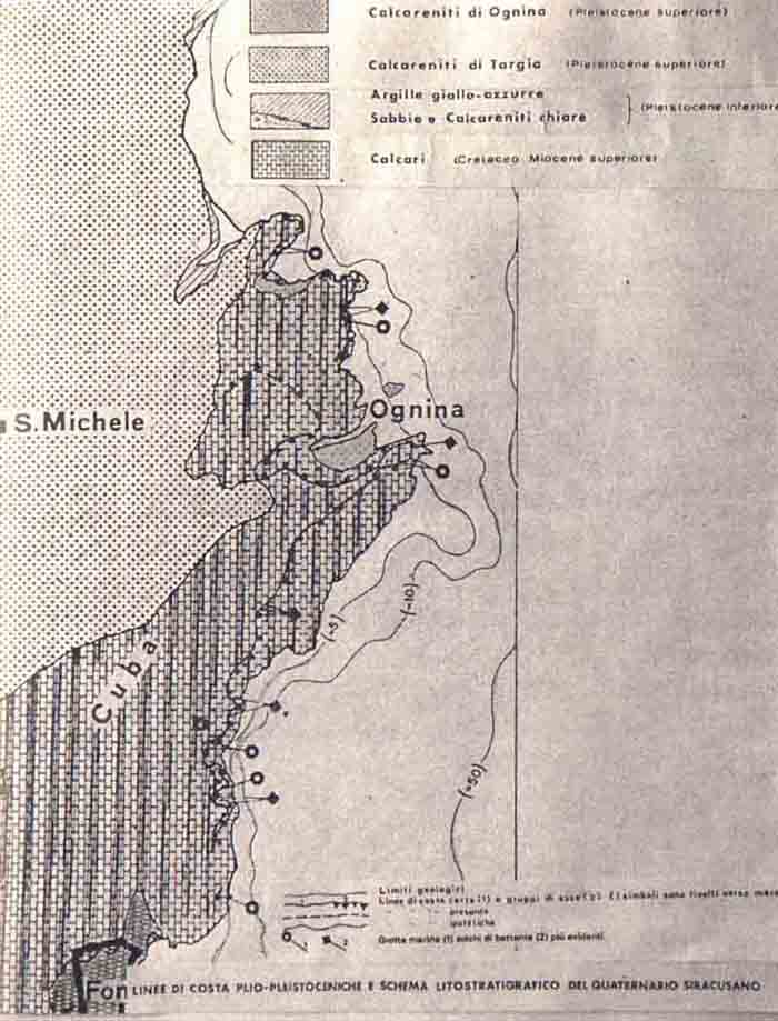 Carta geologica del tratto costiero