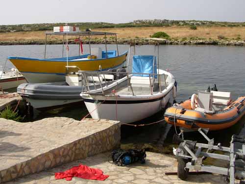 I mezzi del club Sommozzatori Siracusa.
